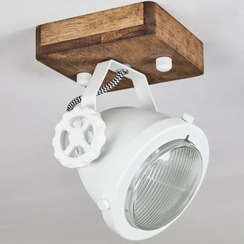 Lampes Industrielles-hofstein Plafonnier Herford Bois foncé, 1 lumière