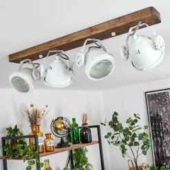 Lampes Industrielles-hofstein Plafonnier Herford Bois foncé, 4 lumières