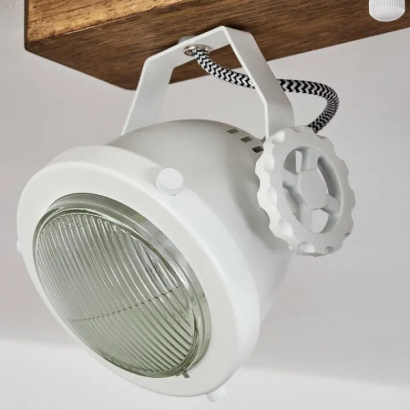 Lampes Industrielles-hofstein Plafonnier Herford Bois foncé, 4 lumières