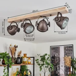 Lampes Industrielles-hofstein Plafonnier Herford Écru, 4 lumières