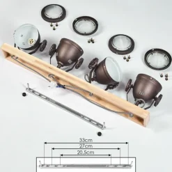 Lampes Industrielles-hofstein Plafonnier Herford Écru, 4 lumières