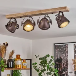 Lampes Industrielles-hofstein Plafonnier Herford Écru, 4 lumières