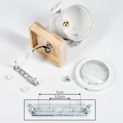 Lampes Industrielles-hofstein Plafonnier Herford Écru, Blanc, 1 lumière