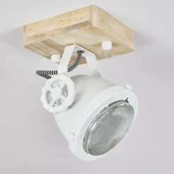 Lampes Industrielles-hofstein Plafonnier Herford Écru, Blanc, 1 lumière