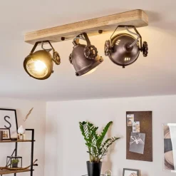 Lampes Industrielles-hofstein Plafonnier Herford Cuivre, Écru, 3 lumières