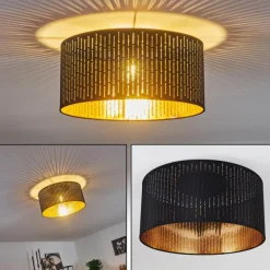 Lampes En Tissu-hofstein Plafonnier Hobart Noir doré, 1 lumière