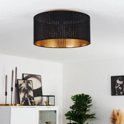 Lampes En Tissu-hofstein Plafonnier Hobart Noir doré, 1 lumière