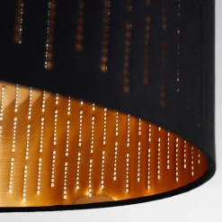 Lampes En Tissu-hofstein Plafonnier Hobart Noir doré, 1 lumière