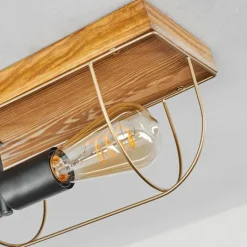 Lampes Dorées-hofstein Plafonnier Hodne Écru, Noir, 2 lumières