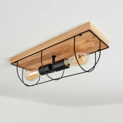 Lampes Vintages & Rétros-hofstein Plafonnier Hodne Écru, Noir, 2 lumières