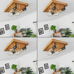 Lampes Dorées-hofstein Plafonnier Hodne Écru, Noir, 3 lumières