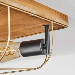 Lampes Dorées-hofstein Plafonnier Hodne Écru, Noir, 3 lumières