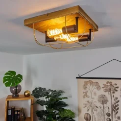 Lampes Dorées-hofstein Plafonnier Hodne Écru, Noir, 3 lumières