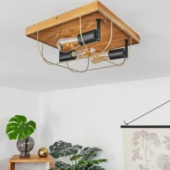 Lampes Dorées-hofstein Plafonnier Hodne Écru, Noir, 3 lumières