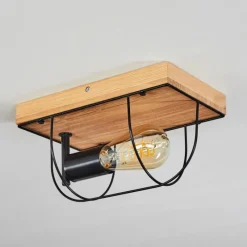 Lampes Vintages & Rétros-hofstein Plafonnier Hodne Écru, Noir, 1 lumière