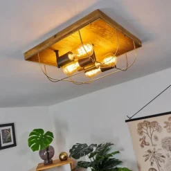 Lampes Dorées-hofstein Plafonnier Hodne Écru, Noir, 4 lumières