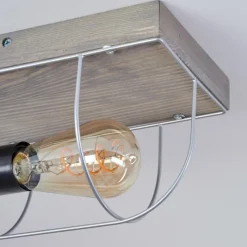 Lampes Vintages & Rétros-hofstein Plafonnier Hodne Gris, Écru, Noir, 1 lumière