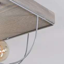 Lampes Vintages & Rétros-hofstein Plafonnier Hodne Gris, Écru, Noir, 3 lumières