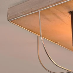 Lampes Vintages & Rétros-hofstein Plafonnier Hodne Gris, Écru, Noir, 4 lumières