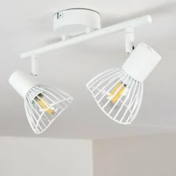 hofstein Plafonnier Holbol Blanc, 2 lumières* Spots Et Projecteurs