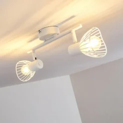 hofstein Plafonnier Holbol Blanc, 2 lumières* Spots Et Projecteurs