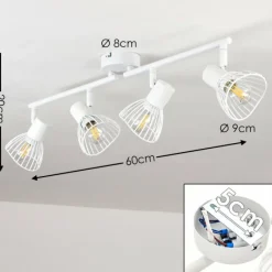 hofstein Plafonnier Holbol Blanc, 4 lumières* Spots Et Projecteurs