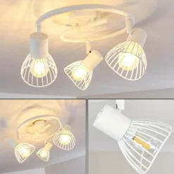 hofstein Plafonnier Holbol Blanc, 3 lumières* Spots Et Projecteurs