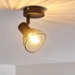 hofstein Plafonnier Holbol Noir, 1 lumière