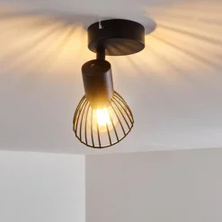 hofstein Plafonnier Holbol Noir, 1 lumière