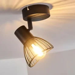 hofstein Plafonnier Holbol Noir, 1 lumière