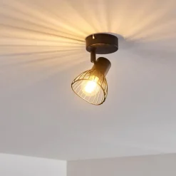 hofstein Plafonnier Holbol Noir, 1 lumière