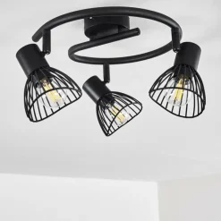 hofstein Plafonnier Holbol Noir, 3 lumières