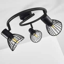 hofstein Plafonnier Holbol Noir, 3 lumières