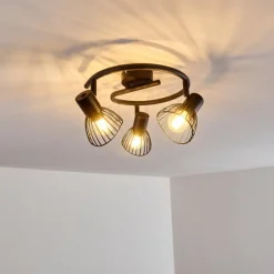 hofstein Plafonnier Holbol Noir, 3 lumières