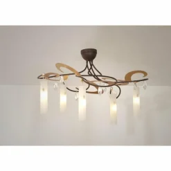 Luminaires Holländer Plafonnier Holländer CASINO Brun, Or, Noir, 5 lumières