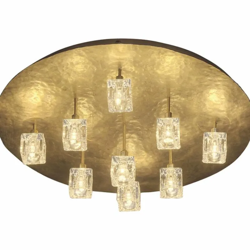 Luminaires Holländer Plafonnier Holländer LUCENTE Or, 9 lumières