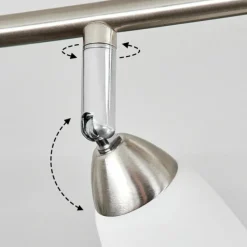 hofstein Plafonnier Holualoa LED Nickel mat, 4 lumières