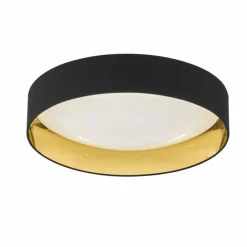 Lampes En Tissu-Luminaires Fischer & Honsel Plafonnier Honsel Sete LED Noir, 1 lumière