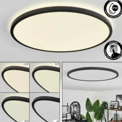 hofstein Plafonnier Hooper LED Noir, 1 lumière