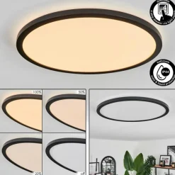 hofstein Plafonnier Hooper LED Noir, 1 lumière