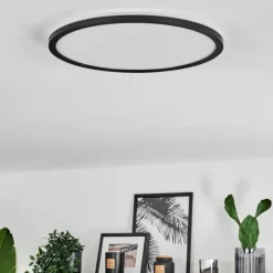 hofstein Plafonnier Hooper LED Noir, 1 lumière