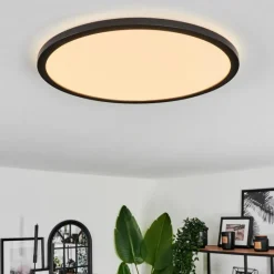 hofstein Plafonnier Hooper LED Noir, 1 lumière