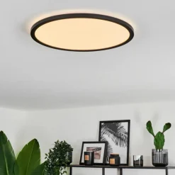 hofstein Plafonnier Hooper LED Noir, 1 lumière