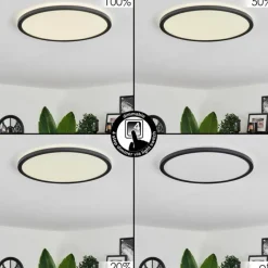 hofstein Plafonnier Hooper LED Noir, 1 lumière