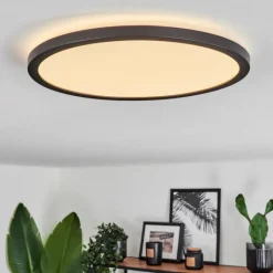 hofstein Plafonnier Hooper LED Noir, 1 lumière