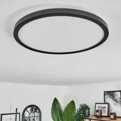 hofstein Plafonnier Hooper LED Noir, 1 lumière