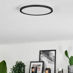 hofstein Plafonnier Hooper LED Noir, 1 lumière