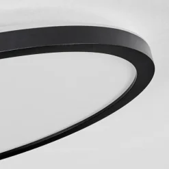 hofstein Plafonnier Hooper LED Noir, 1 lumière