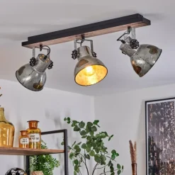 Lampes Vintages & Rétros-hofstein Plafonnier Hora Argenté, 3 lumières