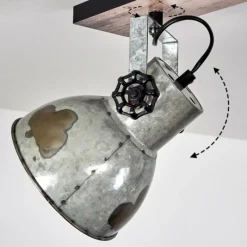 Lampes Vintages & Rétros-hofstein Plafonnier Hora Argenté, 3 lumières